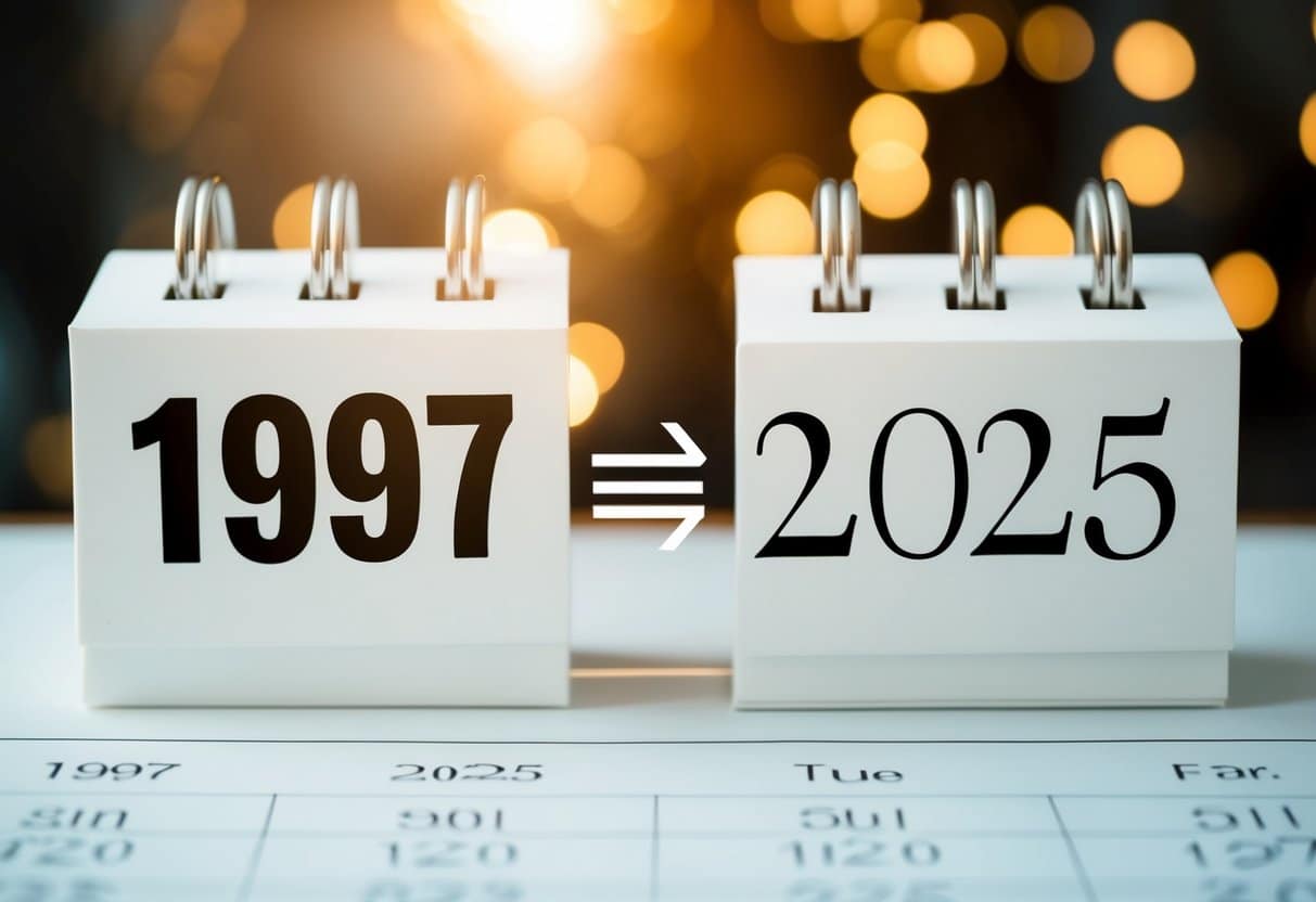 Quem nasceu em 1997 tem quantos anos em 2025?
