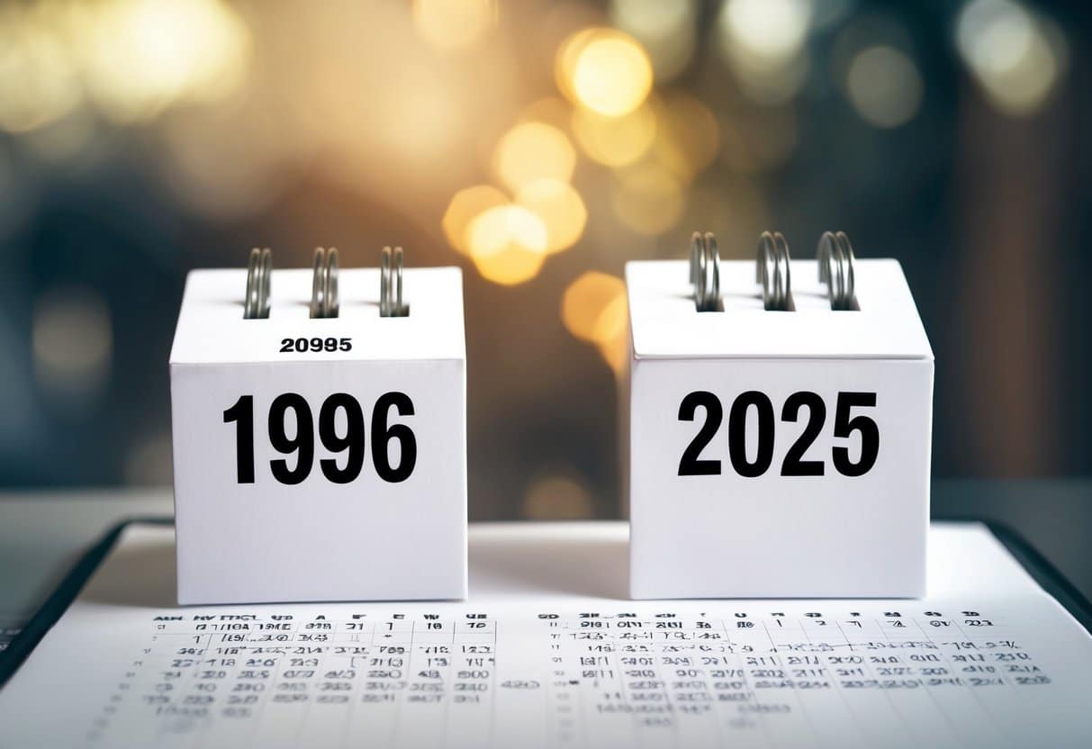 Quem nasceu em 1996 tem quantos anos em 2025?
