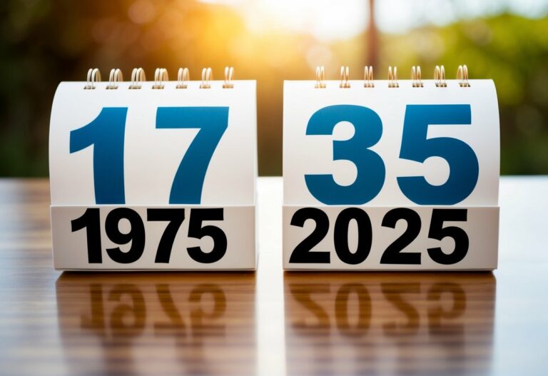 Quem nasceu em 1975 tem quantos anos em 2025?