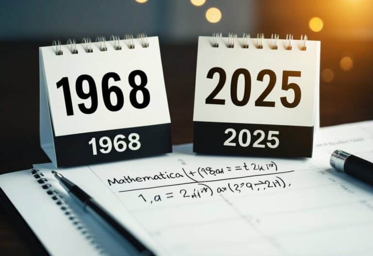 Quem nasceu em 1968 tem quantos anos em 2025?