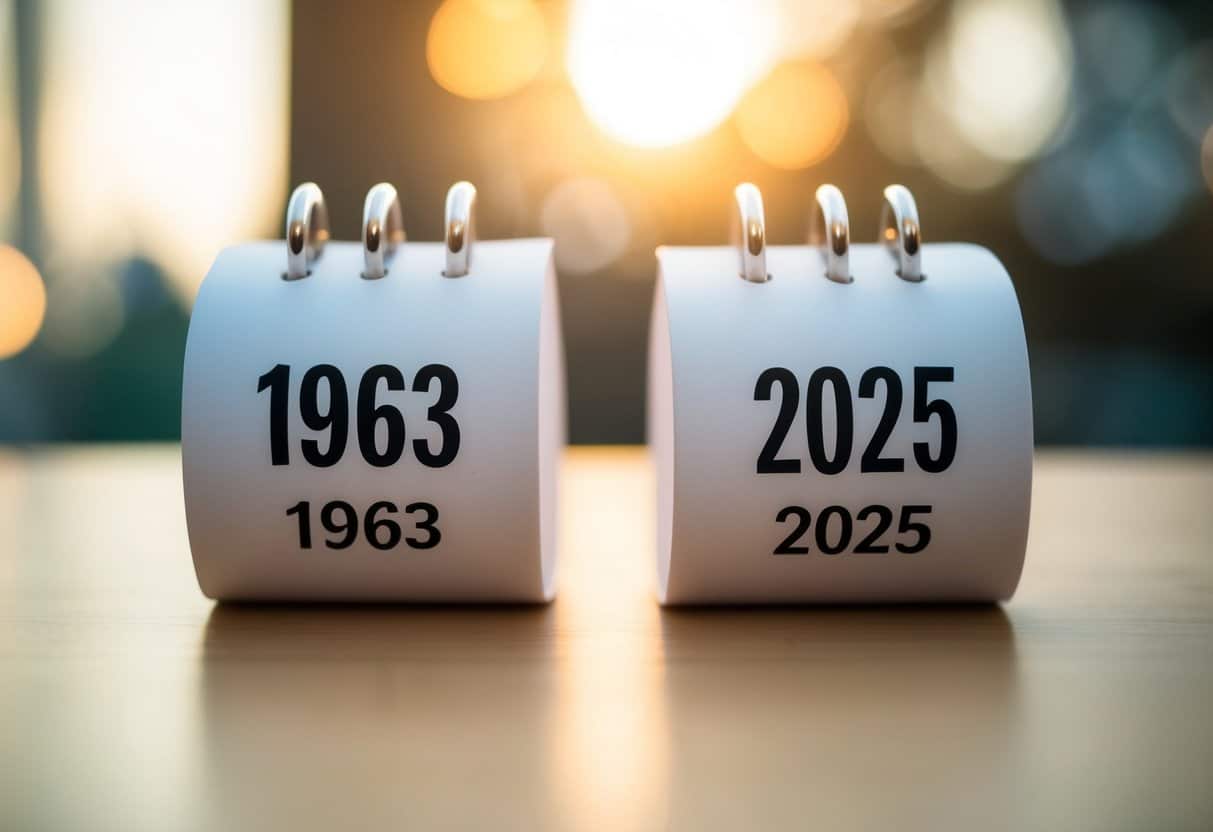 Quem nasceu em 1963 tem quantos anos em 2025?
