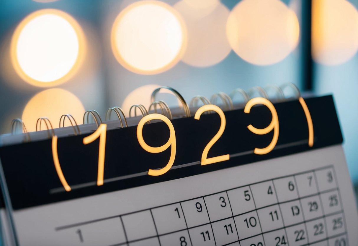 Um calendário com o ano de 1969 circulado e o ano de 2025 destacado