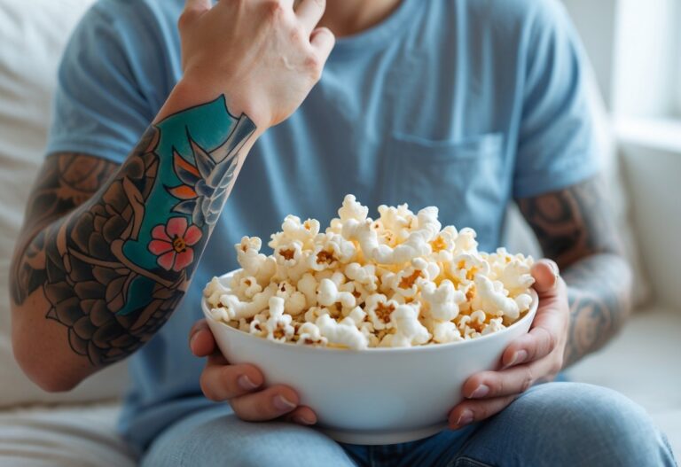 Quem fez tatuagem pode comer pipoca? Entenda os cuidados essenciais pós-tatuagem